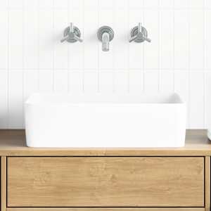 Umivalnik bel 48x37x13 cm keramični pravokotni