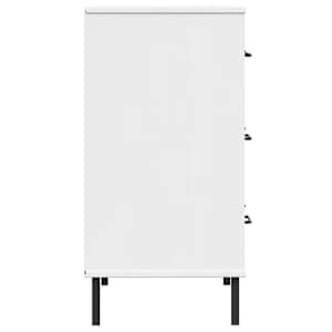 Příborník se 3 zásuvkami bílý 77x40x79,5 cm masivní dřevo OSLO - obrázek 6