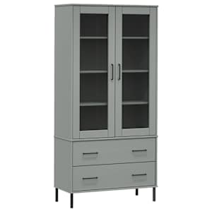 vidaXL raamatukapp metalljalgadega hall 85x35x172,5 cm t&auml;ispuit "OSLO"