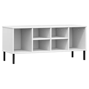 vidaXL kingariiul metalljalgadega, valge, 106x35x45 cm t&auml;ispuit "OSLO"