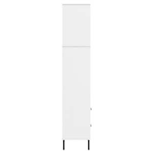 Knihovna se 2 zásuvkami bílá 60x35x180 cm masivní dřevo OSLO - obrázek 6