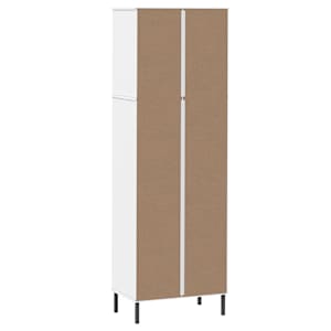Knihovna se 2 zásuvkami bílá 60x35x180 cm masivní dřevo OSLO - obrázek 7