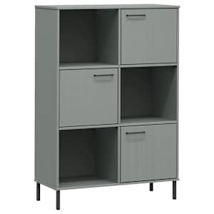 vidaXL raamatukapp metalljalgadega hall 90x35x128,5 cm t&auml;ispuit "OSLO"