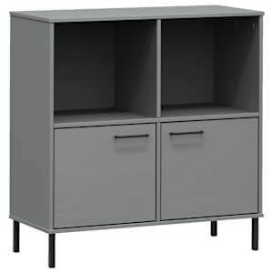 vidaXL raamatukapp metalljalgadega hall 90x35x90,5 cm t&auml;ispuit "OSLO"