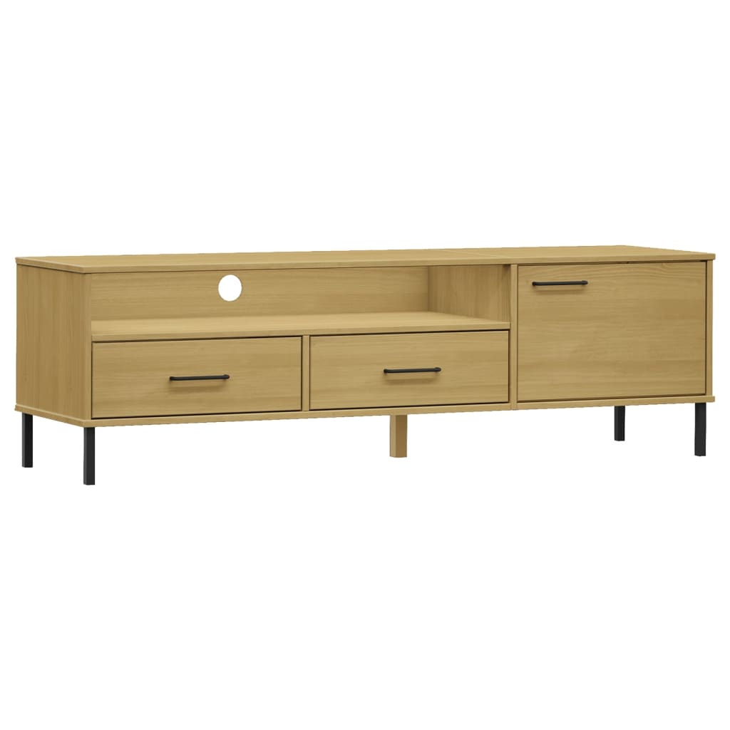 TV Stand TV Console TV Console with Metal Legs Solid Wood Pine OSLO vidaXL - Picture 4 of 24