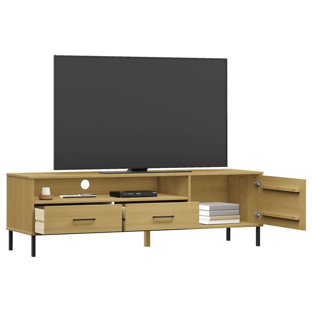 TV Stand TV Console TV Console with Metal Legs Solid Wood Pine OSLO vidaXL - Picture 7 of 24