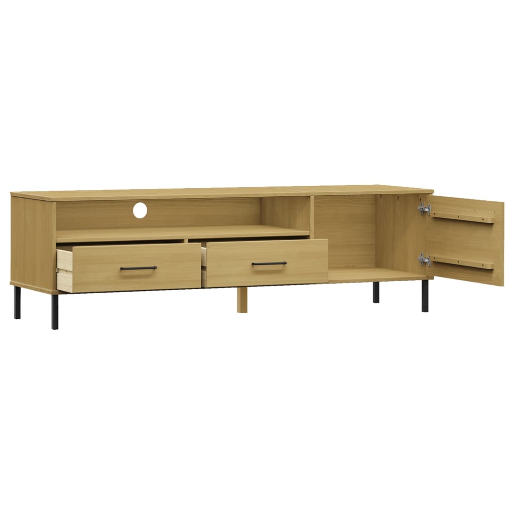 TV Stand TV Console TV Console with Metal Legs Solid Wood Pine OSLO vidaXL - Picture 9 of 24