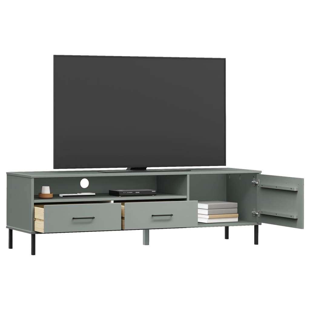 TV Stand TV Console TV Console with Metal Legs Solid Wood Pine OSLO vidaXL - Picture 14 of 24