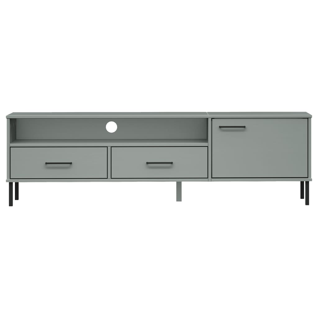 TV Stand TV Console TV Console with Metal Legs Solid Wood Pine OSLO vidaXL - Picture 15 of 24