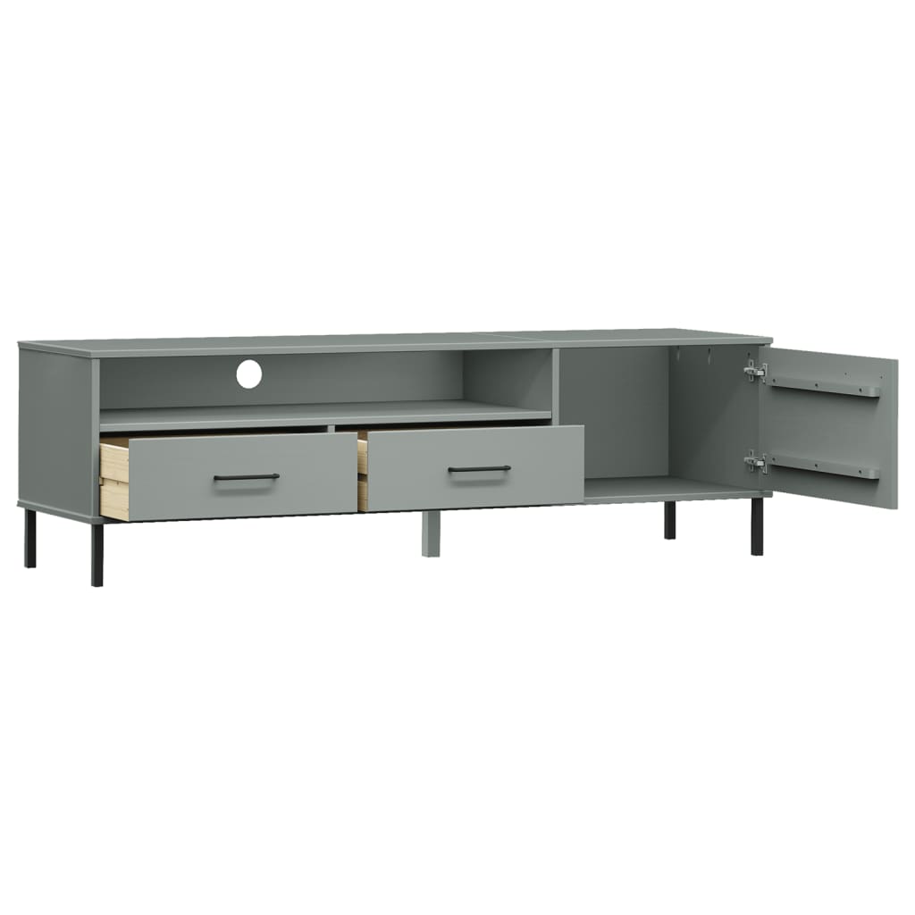 TV Stand TV Console TV Console with Metal Legs Solid Wood Pine OSLO vidaXL - Picture 16 of 24