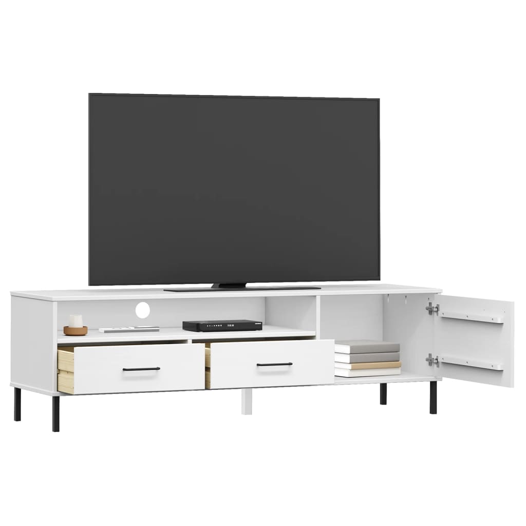 TV Stand TV Console TV Console with Metal Legs Solid Wood Pine OSLO vidaXL - Picture 21 of 24