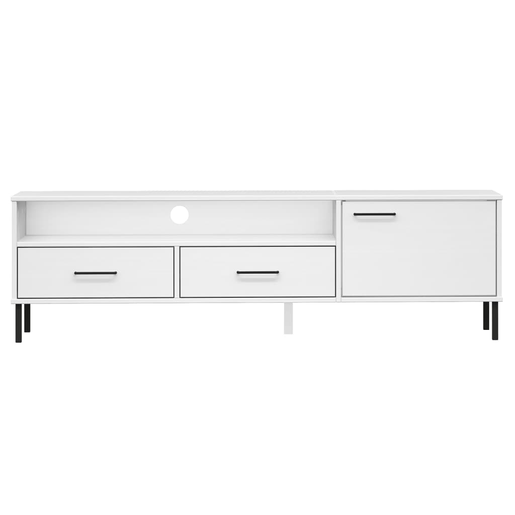 TV Stand TV Console TV Console with Metal Legs Solid Wood Pine OSLO vidaXL - Picture 22 of 24