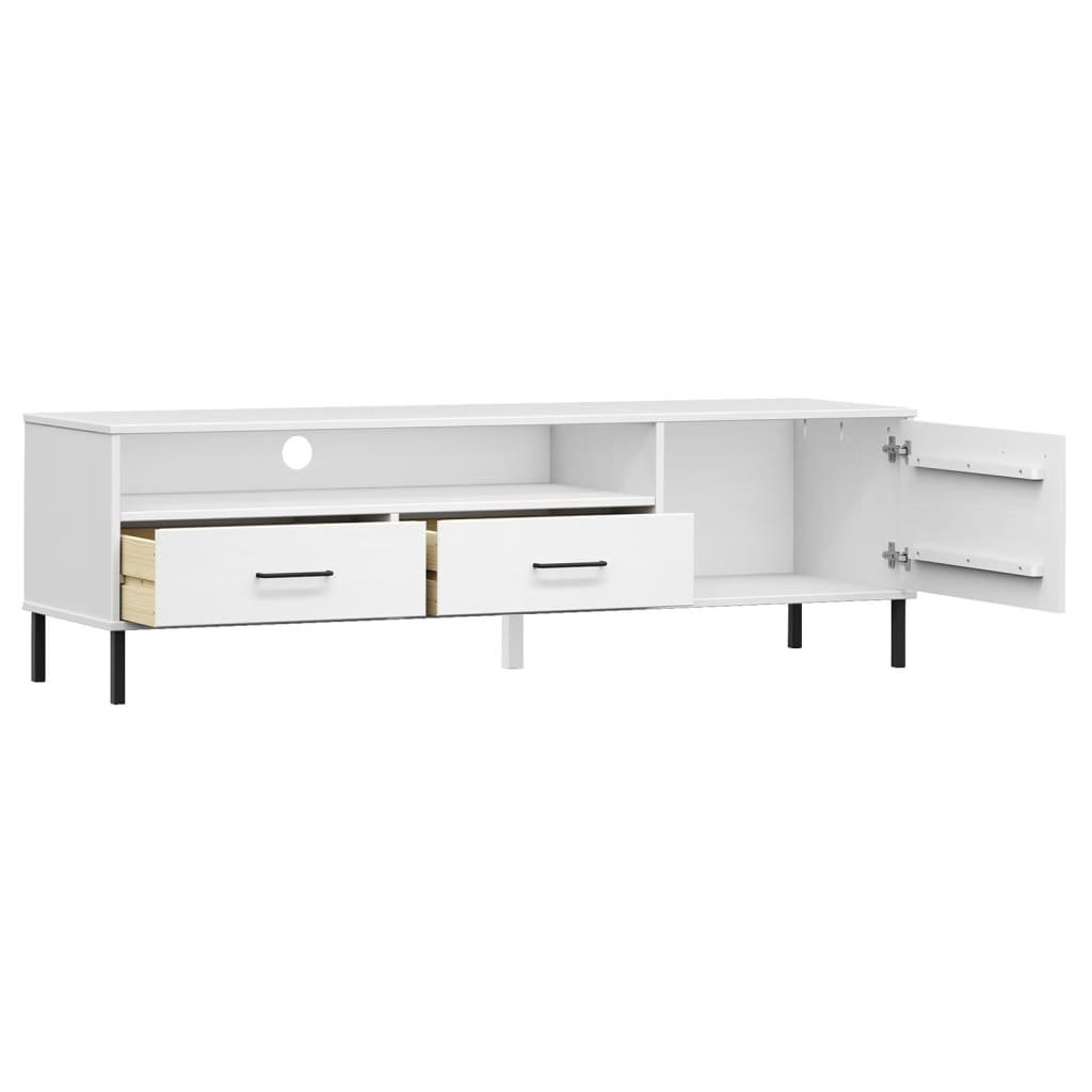 TV Stand TV Console TV Console with Metal Legs Solid Wood Pine OSLO vidaXL - Picture 23 of 24