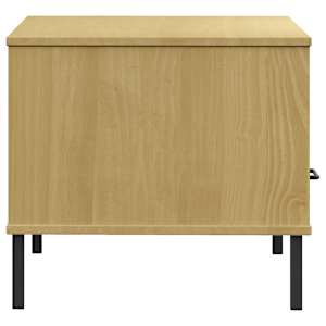 Konferenční stolek kovové nohy hnědý 85 x 50 x 45 cm masiv OSLO - obrázek 6