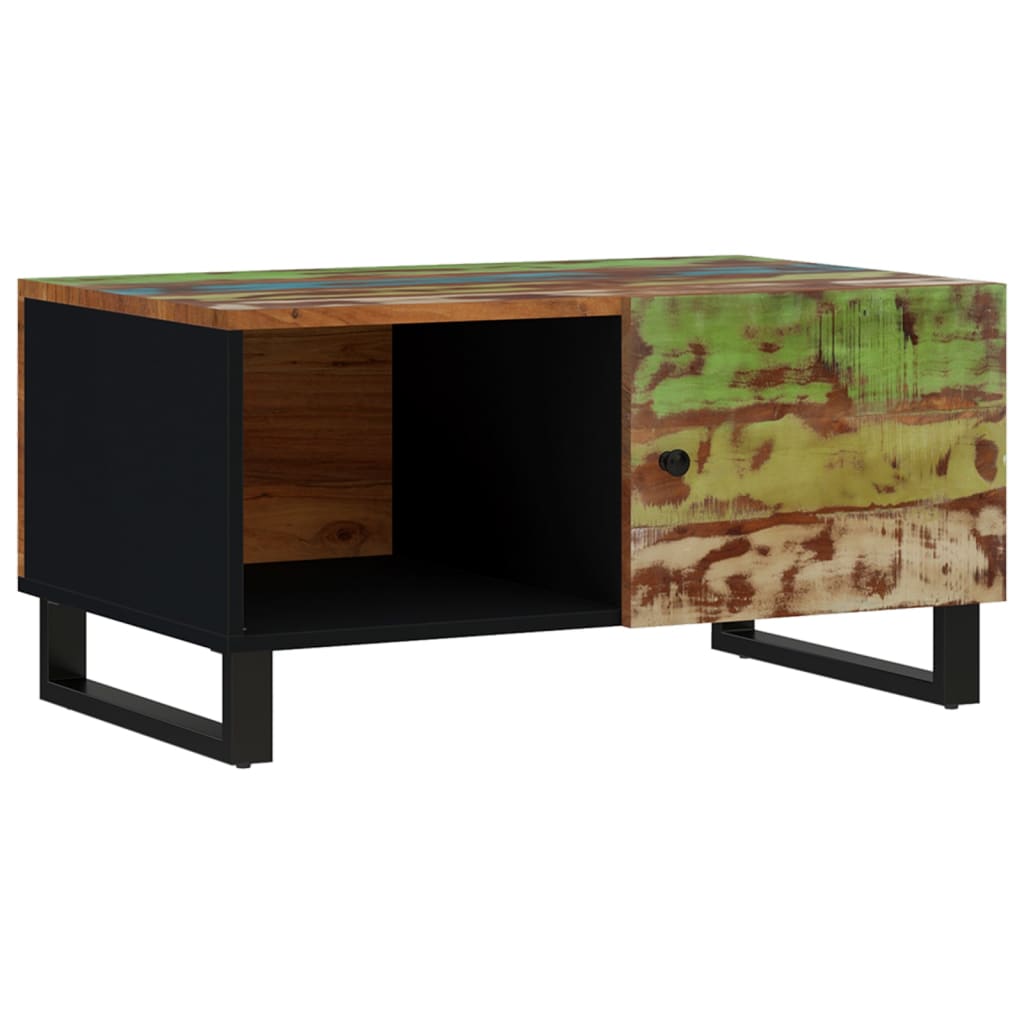 Salontafel 80x50x40 cm massief gerecycled hout en bewerkt hout image 14