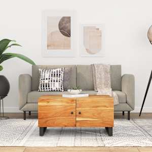 Konferenční stolek 80 x 50 x 40 cm masivní akácie a kompozit - obrázek 1