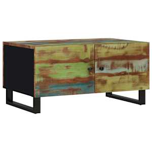 Konferenční stolek 80 x 50 x 40 cm recyklované dřevo a kompozit - obrázek 2