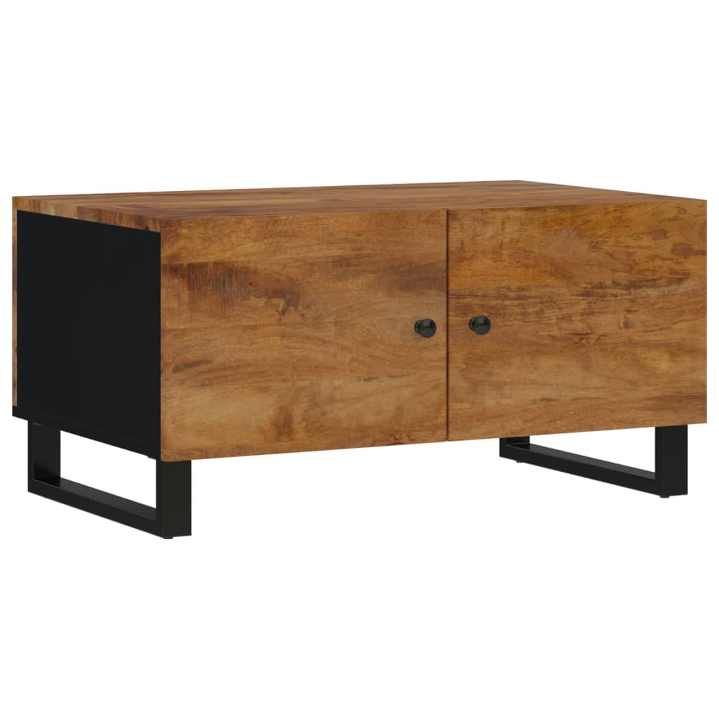 Salontafel 80x50x40 cm massief mangohout en bewerkt hout image 13