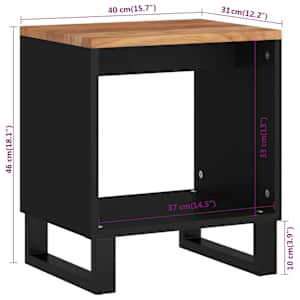 Konferenční stolek 40 x 31 x 46 cm masivní akácie a kompozit - obrázek 9