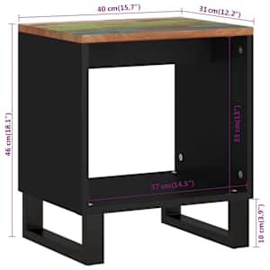 Konferenční stolek 40 x 31 x 46 cm recyklované dřevo a kompozit - obrázek 9