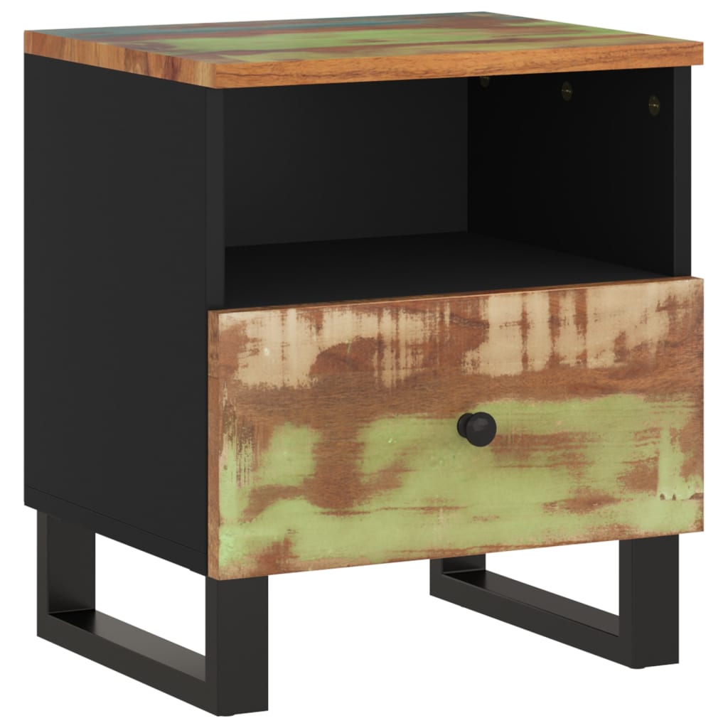 Image of vidaXL Bedside Cabinet Solid Wood Reclaimed&Engineered Wood
