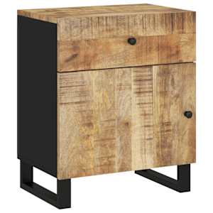 Noční stolek 50x33x60 cm masivní mangovník a kompozitní dřevo - obrázek 13