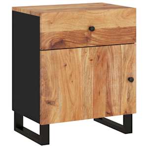 Noční stolek 50x33x60 cm masivní akácie a kompozitní dřevo - obrázek 2