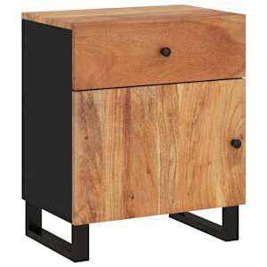 Noční stolek 50x33x60 cm masivní akácie a kompozitní dřevo - obrázek 11