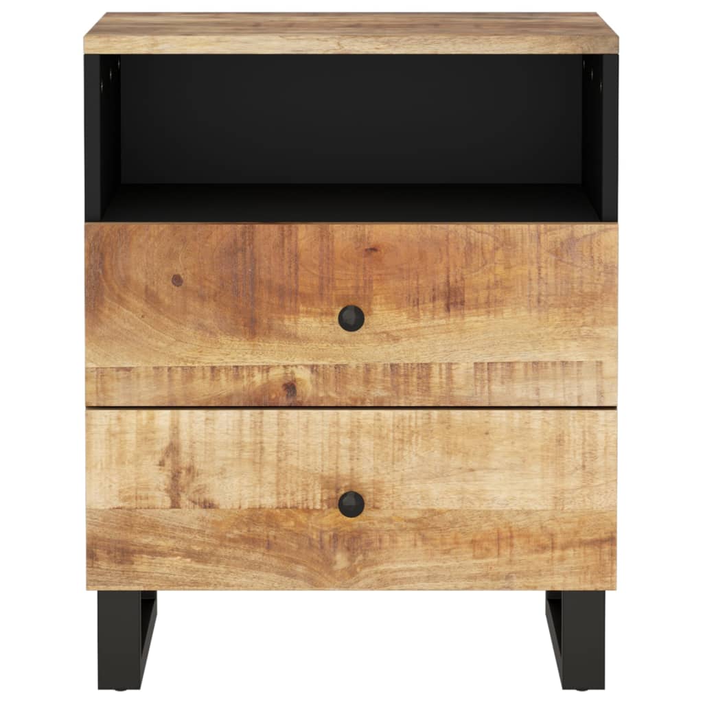 vidaXL Nachtkastje 50x33x62 cm massief mangohout en bewerkt hout afbeelding