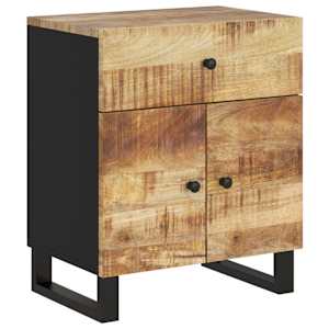 Noční stolek 50x33x60 cm masivní mangovník a kompozitní dřevo - obrázek 9