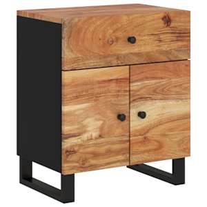 Noční stolek 50x33x60 cm masivní akácie a kompozitní dřevo - obrázek 10