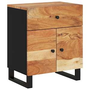 Noční stolek 50x33x60 cm masivní akácie a kompozitní dřevo - obrázek 11