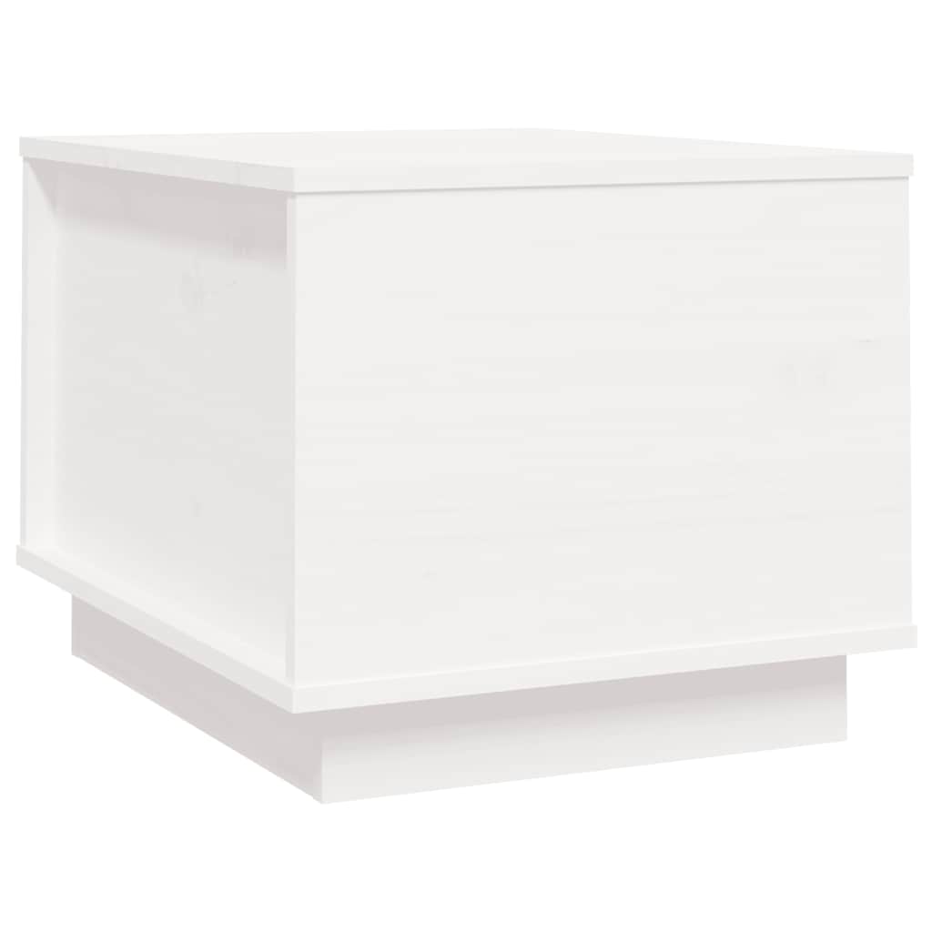 vidaXL Konferenční stolek bílý 40 x 50 x 35 cm masivní borové dřevo