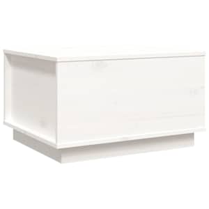 Konferenční stolek bílý 60 x 50 x 35 cm masivní borové dřevo - obrázek 2