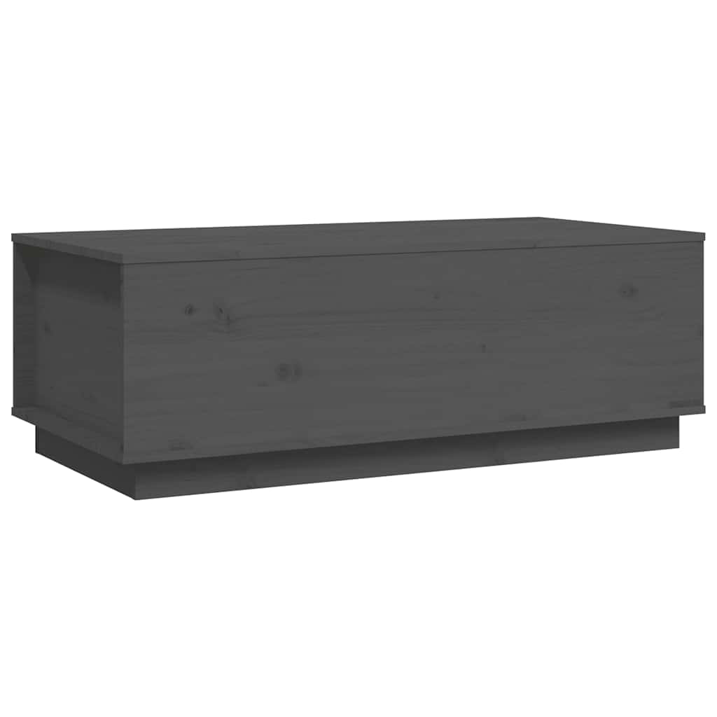 vidaXL Konferenční stolek šedý 100x50x35 cm masivní borové dřevo