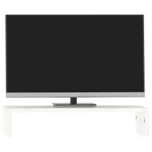 Stojan na monitor bílý 50x27x10 cm masivní borové dřevo - obrázek 4