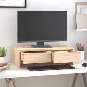 Stojan na monitor 50 x 27 x 15 cm masivní borové dřevo - obrázek 3