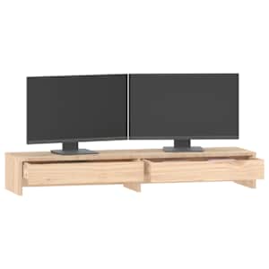 Stojan na monitor 100x27x15 cm masivní borové dřevo - obrázek 4