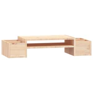 Stojan na monitor 70 x 27,5 x 15 cm masivní borové dřevo - obrázek 2