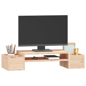 Stojan na monitor 70 x 27,5 x 15 cm masivní borové dřevo - obrázek 4