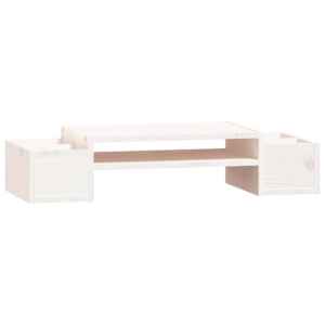 vidaXL monitorialus, valge, 70 x 27,5 x 15 cm, m&auml;nnipuit