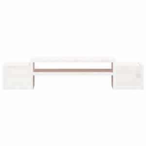 Stojan na monitor bílý 70x27,5x15 cm masivní borové dřevo - obrázek 5