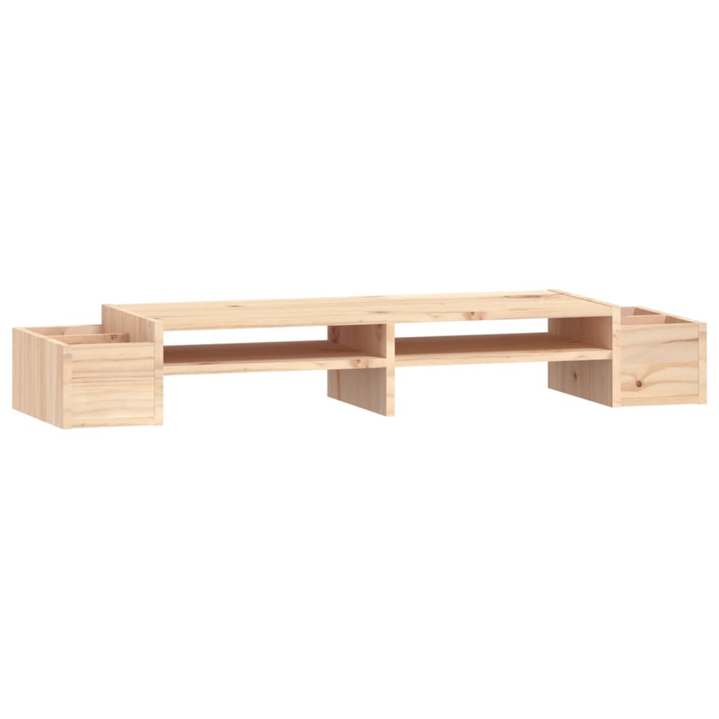 vidaXL Monitorstandaard 100x27,5x15 cm massief grenenhout
