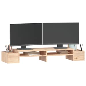 Stojan na monitor 100 x 27,5 x 15 cm masivní borové dřevo - obrázek 4