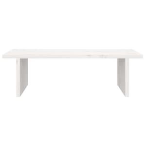 Stojan na monitor bílý 50x27x15 cm masivní borové dřevo - obrázek 5