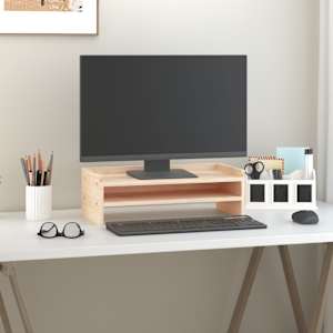 Stojan na monitor 50x24x16 cm masivní borové dřevo - obrázek 3