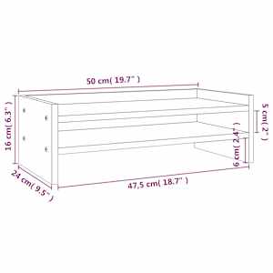 Stojan na monitor 50x24x16 cm masivní borové dřevo - obrázek 8