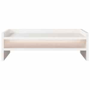Stojan na monitor bílý 50x24x16 cm masivní borové dřevo - obrázek 5