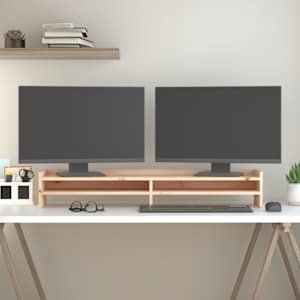 Stojan na monitor 100 x 24 x 16 cm masivní borové dřevo - obrázek 1
