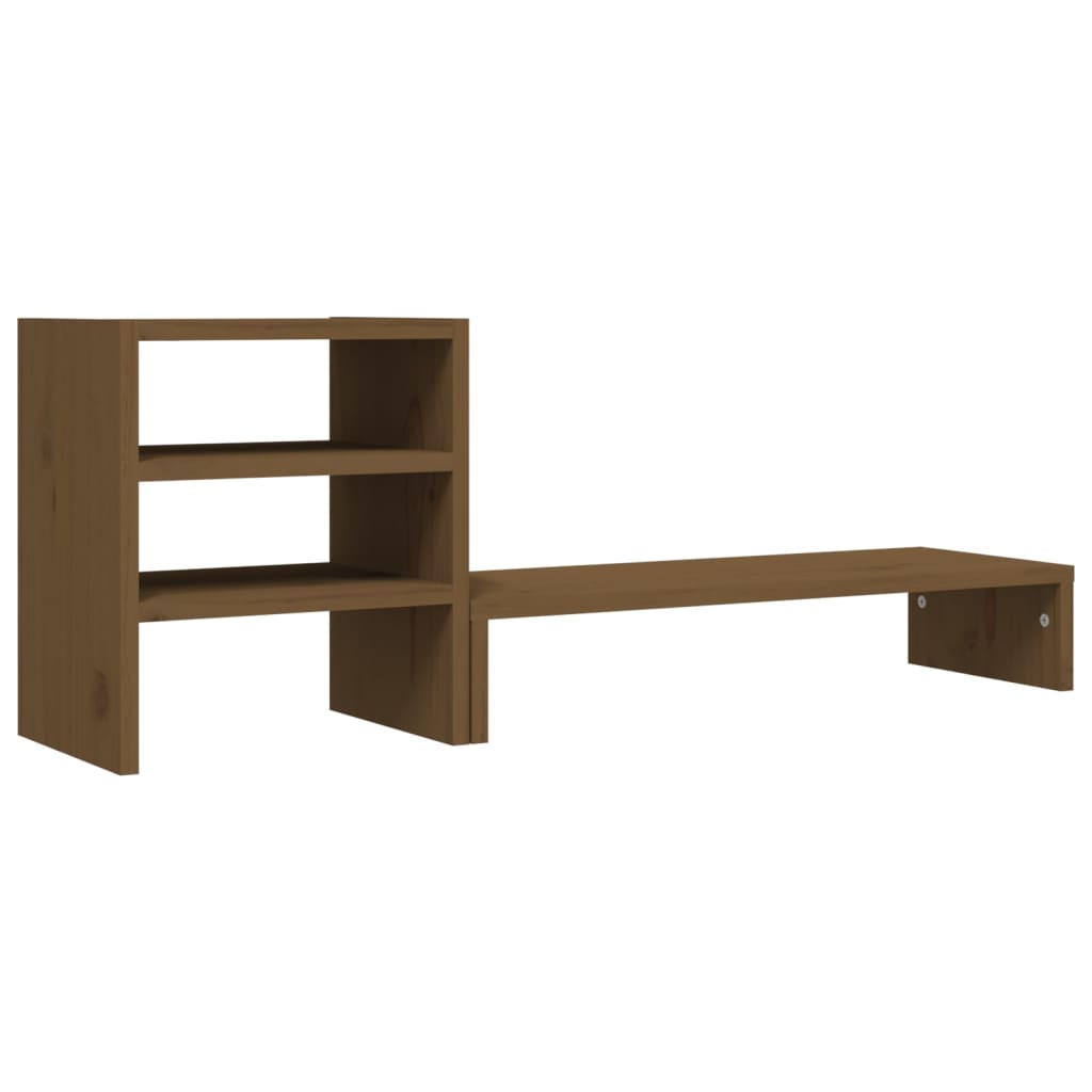 Soporte para monitor Blanco 50x27x15 cm Madera maciza de pino